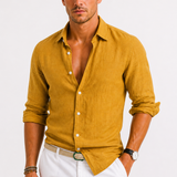 Chemise Homme en Lin à Manches Longues