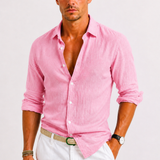 Chemise Homme en Lin à Manches Longues