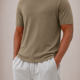 Pull Homme Col Montant à Manches Courtes