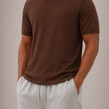 Pull Homme Col Montant à Manches Courtes