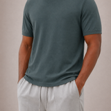 Pull Homme Col Montant à Manches Courtes