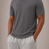 Pull Homme Col Montant à Manches Courtes