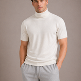 Pull Homme Col Montant à Manches Courtes