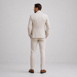 Costume trois pièces en lin avec gilet pour homme