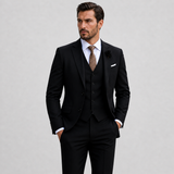 Costume trois pièces en lin avec gilet pour homme
