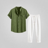 Ensemble Homme Chemise à Manches Courtes et Pantalon