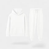 Ensemble de sport homme à capuche polaire – Minimalisme chaud et élégant