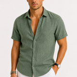 Chemise Homme à Manches Courtes en Lin