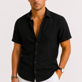 Chemise Homme à Manches Courtes en Lin