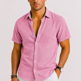Chemise Homme à Manches Courtes en Lin