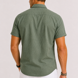 Chemise Homme à Manches Courtes en Lin