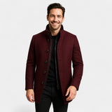 Manteau trench parka homme en mélange technique – col montant gilet amovible