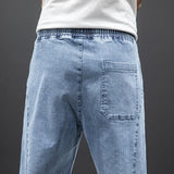 Jogger en Denim à Taille Élastique