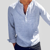 Chemise Rayée à Col Officier
