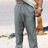 Pantalon Ample à Taille Élastique et Cordon