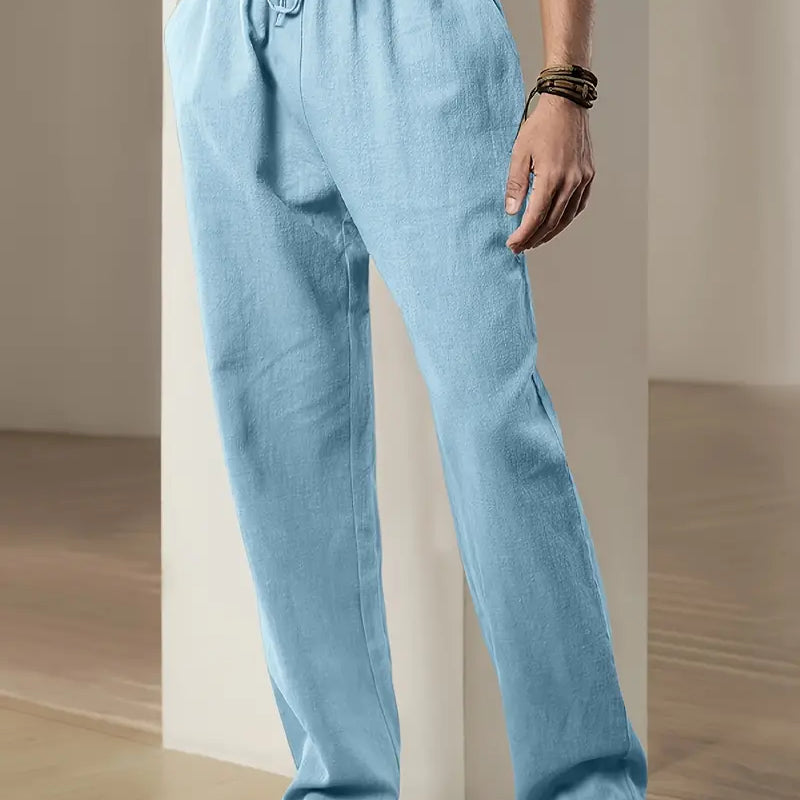 Pantalon Ample à Taille Élastique et Cordon