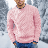 Pull Tricoté Homme Motif Torsadé