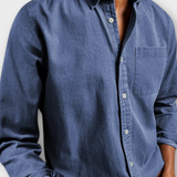 Chemise Homme en Lin avec Poche Poitrine