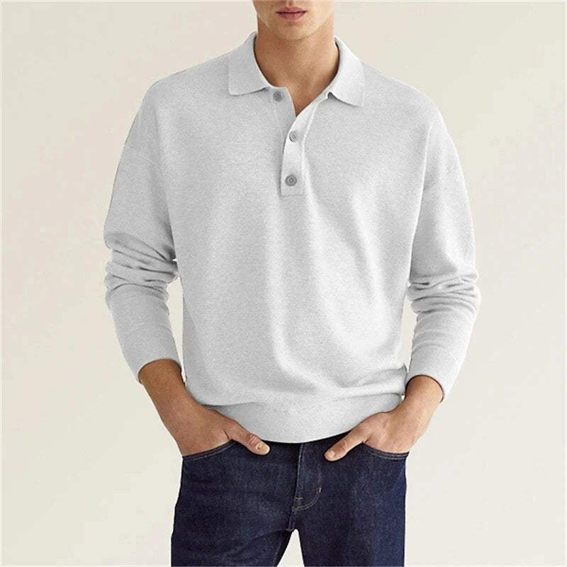 Polo Tricoté à Manches Longues
