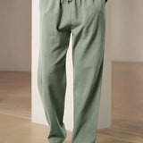 Pantalon Ample à Taille Élastique et Cordon