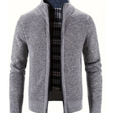 Gilet Zippé Texturé à Col Montant