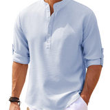Chemise Texturée à Col Officier