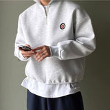 Sweat Col Montant Zippé Coupe Oversize