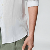 Chemise Homme en Lin Mélangé à Manches Longues