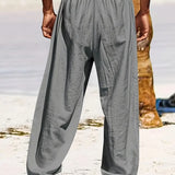 Pantalon Ample à Taille Élastique et Cordon
