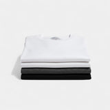 Lot de 3 t-shirts homme col rond coton épais – raffinés, durables, essentiels du quotidien