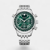 Montre pour Homme Acier Inoxydable – Quartz Chronographe Lumineuse et Étanche 43 mm