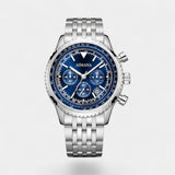 Montre pour Homme Acier Inoxydable – Quartz Chronographe Lumineuse et Étanche 43 mm