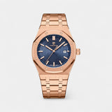 Montre pour Homme Acier Inoxydable Or Rose – Quartz Lumineuse et Étanche 42 mm