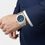 Montre pour Homme Acier Inoxydable Argentée – Quartz Lumineuse et Étanche 42 mm