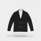 Cardigan Croisé pour Homme en Maille – Col Revers Style Tailleur