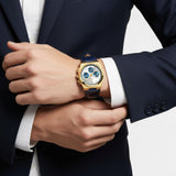 Montre pour Homme en Cuir – Quartz 41 mm Multi-Fonction