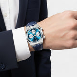 Montre pour Homme en Cuir – Quartz 41 mm Multi-Fonction