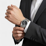 Montre pour Homme Ultra Fine en Acier Inoxydable – Lumineuse et Étanche 41 mm