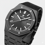 Montre pour Homme Acier Inoxydable Noire – Quartz Lumineuse et Étanche 42 mm