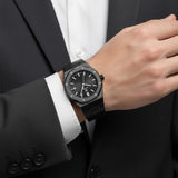 Montre pour Homme Acier Inoxydable Noire – Quartz Lumineuse et Étanche 42 mm