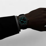 Montre pour Homme Bracelet Cuir Noir – Quartz Lumineuse et Étanche 40 mm