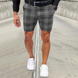 Short à Carreaux Coupe Ajustée