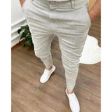Pantalon Ajusté Texturé Coupe Fuselée