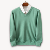 Pull Homme Col V en Maille Fine