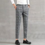 Pantalon Carreaux Prince-de-Galles Coupe Fuselée