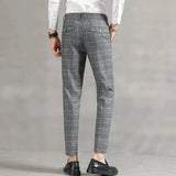 Pantalon Carreaux Prince-de-Galles Coupe Fuselée