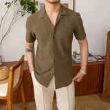 Chemise à Col Revers et Poche Poitrine