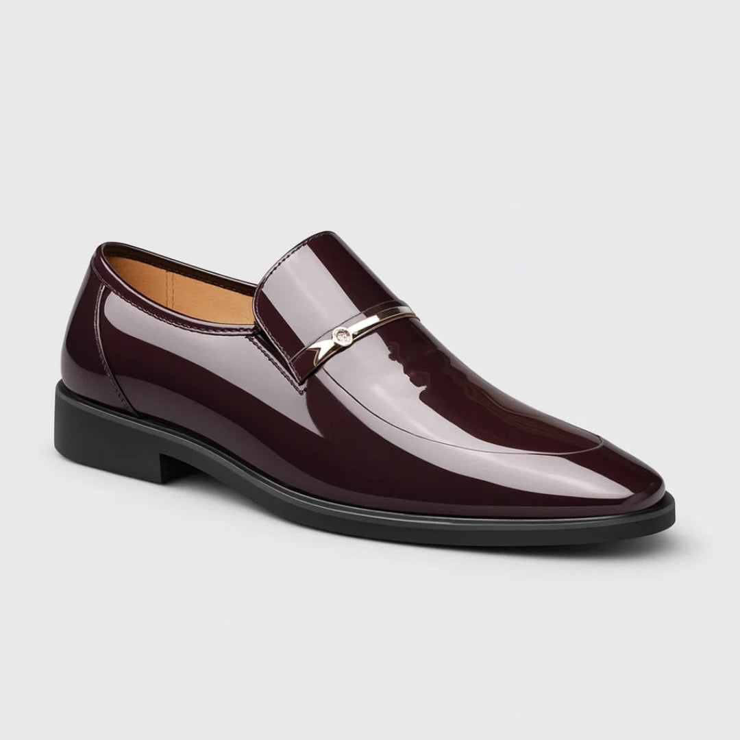 Mocassins Vernis à Boucle Métallique