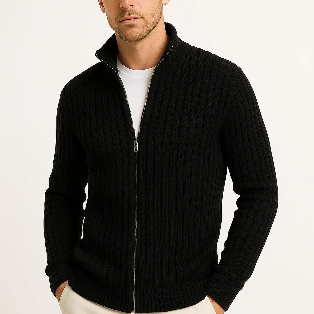 Gilet Homme en Maille Zippé