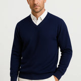 Pull Homme Col V en Maille Classique